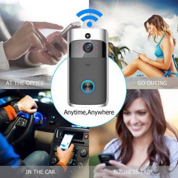 720p家用視頻智能WiFi門鈴無線門鈴帶有相機對講機無線環門鈴