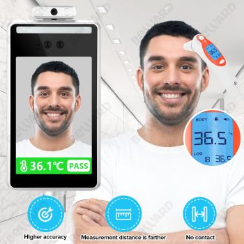 AI面部識別門進入系統智能安全臉識別溫度熱攝像機