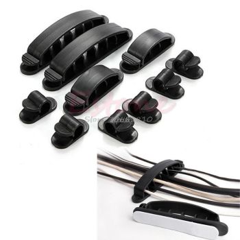 10Pcs Cable Cord Wire Line Organizer Plastic Clips Ties Fixer Fastener Holder Z17 Drop ship