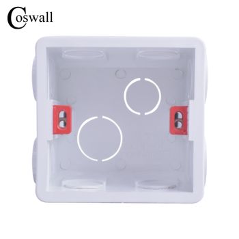 Coswall Adjustable Mounting Box Internal Cassette 86mm*83mm*50mm For 86 Type Switch and Socket White