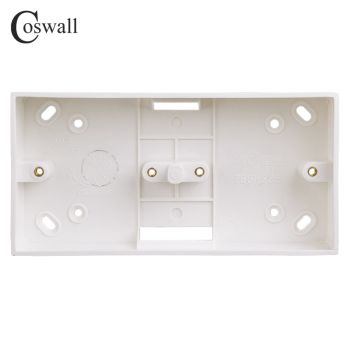 Coswall External Mounting Box 172mm*86mm*33mm for 86 Type Double Switches or Sockets Apply For Any P