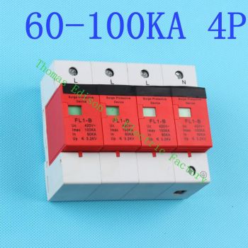 DMWD SPD 4P 60KA~100KA D ~420VAC Household Surge Protector Protective Low-voltage Arrester Device Su