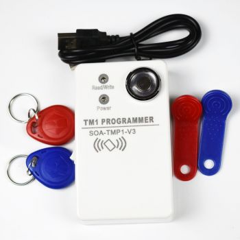 RFID 125KHz卡複印機2 in 1 em4100 tk4100卡Ibutton讀取器+2pcs rw1990+2pcs em4305 tag