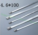 高質量100pcs 4.6mmx100mm自鎖不銹鋼拉鍊拉鍊拉鍊領帶包裹