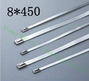 高質量100pcs 8mmx450mm自鎖不銹鋼拉鍊拉鍊拉鍊領帶包裹