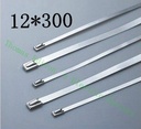 高質量100pcs 12mmx300mm自鎖不銹鋼拉鍊拉鍊拉鍊領帶包裹