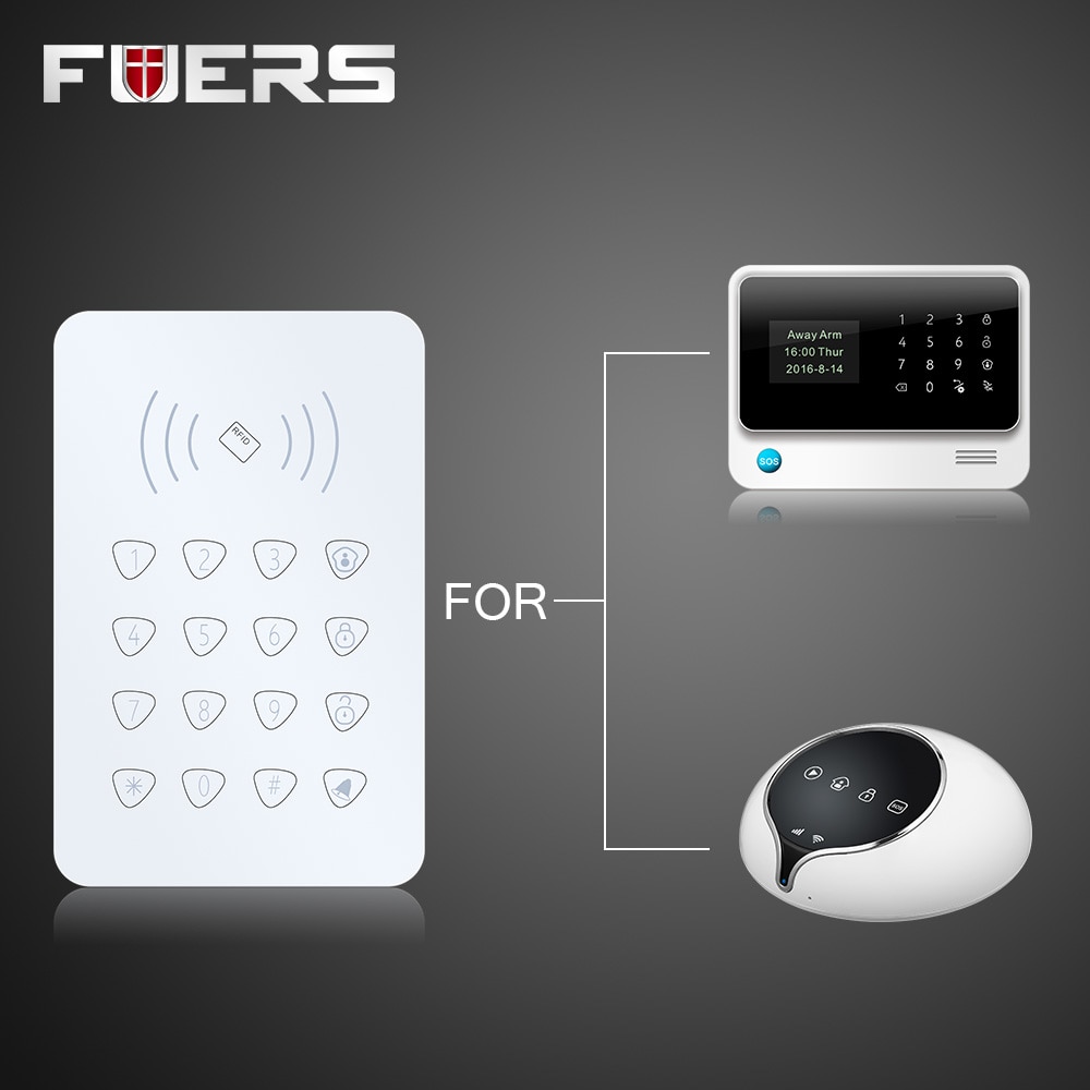 K07無線RFID觸摸鍵盤，帶2個PCS RFID標籤密碼鍵盤G90B GSM WiFi Home Alarm s