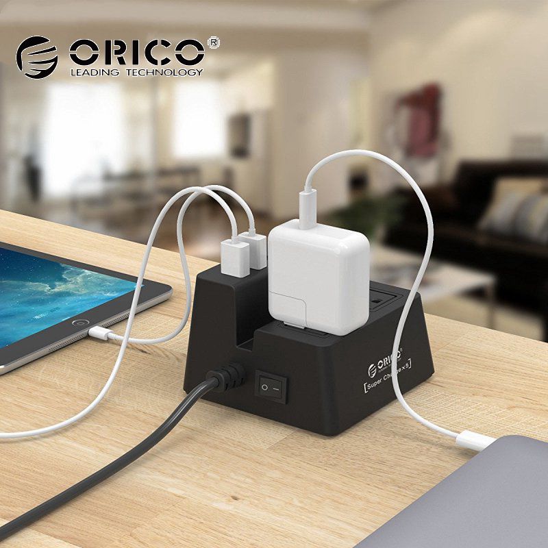 ORICO ODC-2A5U 40W 5 USB充電端口電源條和2個AC插座電源保護器，具有1.50萬電源