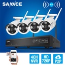 Sannce 4CH無線NVR CCTV系統720p IP攝像頭WiFi防水IR夜視家庭安全