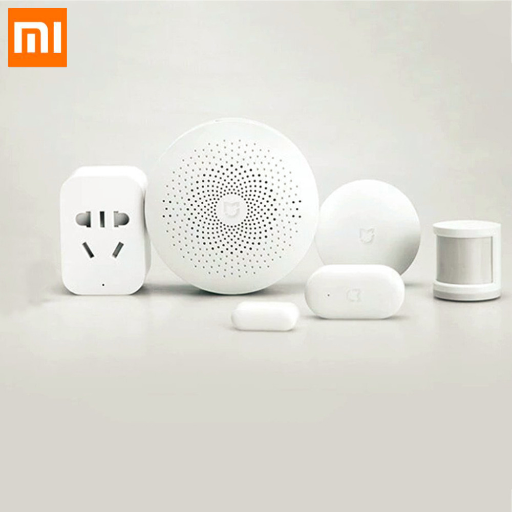 小米Mijia 5 PCS/SET SMART HOME KIT禮品盒門戶網關，車身傳感器，門和窗戶傳感器，智能