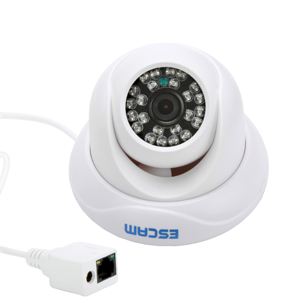 ESCAM蝸牛QD500 ONVIF室內室外攝像頭P2P HD安全攝像機隱私掩蔽和夜間visio