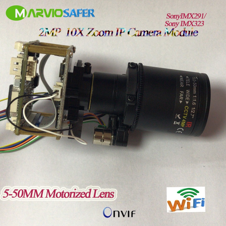 1080P 2MP 10X光學變焦5-50mm IP PTZ網絡攝像機模塊ONVIF RTSP視頻wifi音頻警報RS4