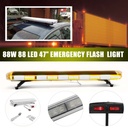 47英寸88W汽車LED Flash緊急信標光88LED響應頻閃琥珀色/白色用於汽車TRU