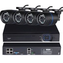 4CH Full-HD 1080P 15V POE NVR 4pcs 720P 960P 1080P Bullte 12V POE Camera POE NVR Kit Home Security IP Camera System