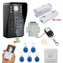 Mountainone Wireless WiFi RFID密碼訪問控制對講系統 +電螺栓鎖列板