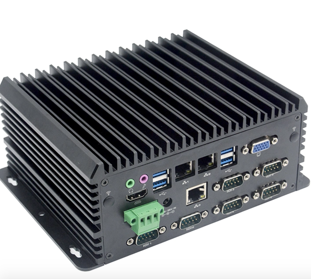 鳳凰終端反干擾RS232 RS485 2千兆以太網無風扇工業PC迷你計算機12V