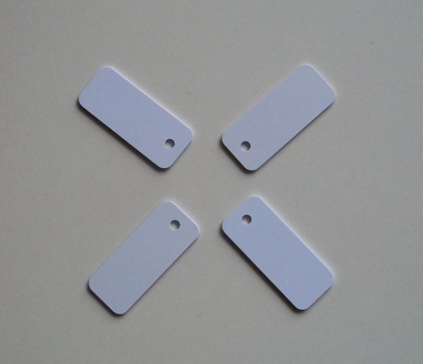 標籤RFID 125KHZ PVC材質ID吊牌珠寶迷你小 45X18MM