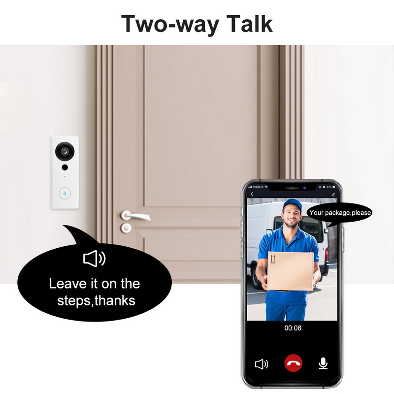 1080p門鈴攝像機wifi視頻門鈴攝像機無線視頻門電話intercom高清戒指wifi門鈴攝像頭供公寓