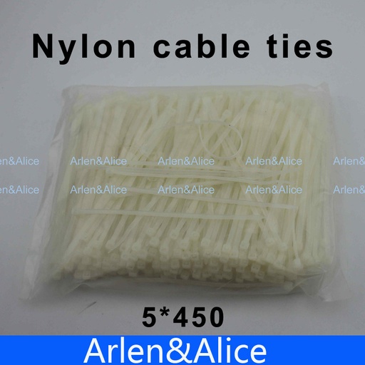 [32218537293-TW] 250pcs 5mm*450mm尼龍電纜領帶