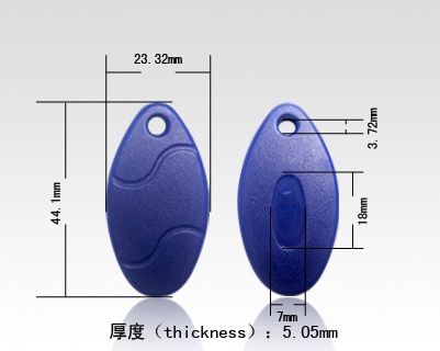 [32452404090-TW] RFID令牌125kHz EM4100標籤ID卡鑰匙鏈卡訪問卡