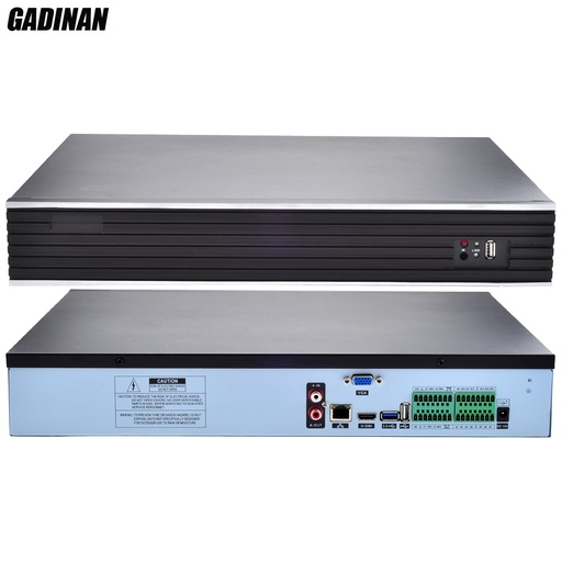 [32778073893-TW] Gadinan H.265/H.264 32CH*4MP/24CH*5MP CCTV NVR雙向音頻安全網絡錄音機IP P2P NVR ON