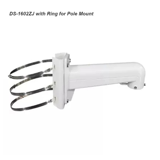 [32822764819-TW] CCTV 安防 DS-1602ZJ 鋁合金立桿安裝支架，適用於海康威視 PTZ 攝影機，附管狀安裝環