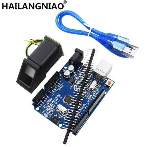 [32844031842-TW] 1Set FPM10A指紋模塊用於光學指紋傳感器 + 1pcs UNO R3 MEGA328P帶USB電纜