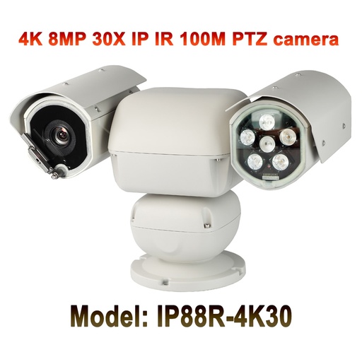 [32874946350-TW] Ultra HD H.265 8MP IR 100m IP攝像頭4K PTZ重型30X自動變焦星光運動檢測ONVI