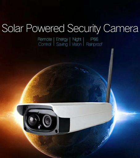 [32901323768-TW] Yobang Security太陽能驅動1080p HD可充電IP攝像機WiFi防水監視系統H