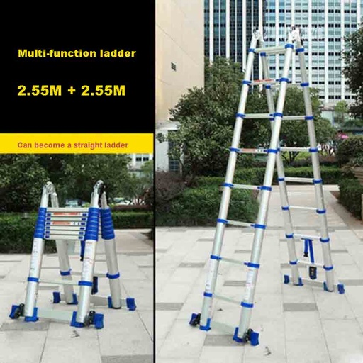 [32901327815-TW] JJS511高質量的厚鋁合金多功能梯子工程梯子便攜式家庭