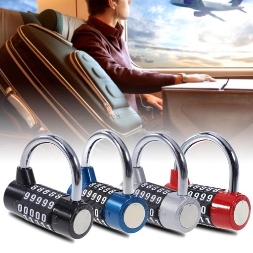 [32906071159-TW] 編碼鎖合金組合5位密碼安全鎖寬鍊子組合掛鎖padlock for Backp