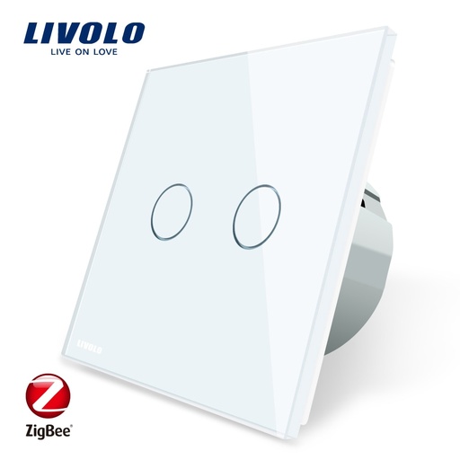 [32918552579-TW] Livolo App Touch Control Zigbee開關，WiFi Home Automation智能遙控器，與Echo一起工作，o
