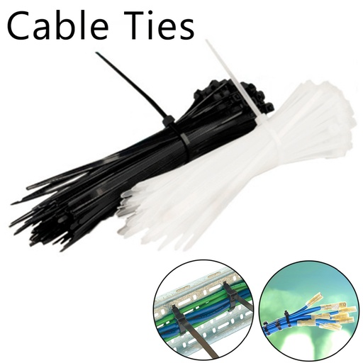 [32957164206-TW] 3毫米 * 200mm自鎖尼龍電纜綁帶100pcs塑料拉鍊紮帶18磅線綁定包裹皮帶