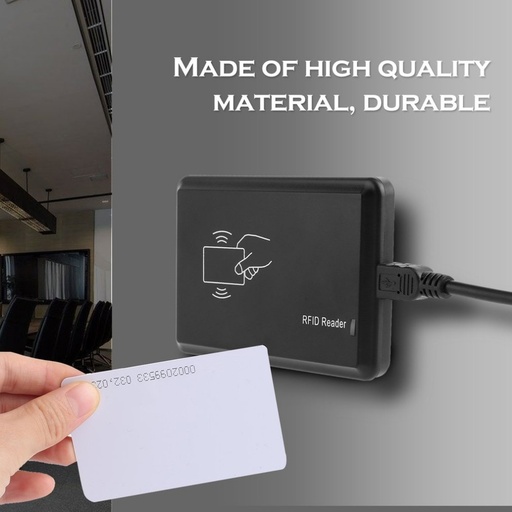 [32966507951-TW] USB 125kHz RFID EM4305 T5567讀卡器支持閱讀EM 4001 EM4200或兼容卡/標籤 + 5 ID