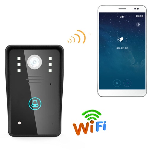 [A11-TW] MountainoNe HD 720P無線WiFi視頻門電話門鈴對講系統夜視防水