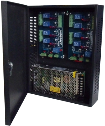 [acp12v8a4ch-TW] 4CH 12V8A Centralized Access Control Power Supply Distribution Box Metal Case
