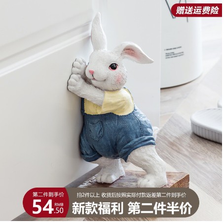 [anti-collision door-TW] 頂門塞子防碰撞門停車門楔形創意自由打孔卡通頂門停止風電阻門站