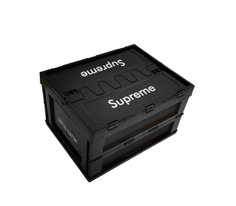 [BOX01-TW] suprem*折疊箱潮牌車載收納箱 后備箱儲物箱 戶外塑料箱 日式膠箱