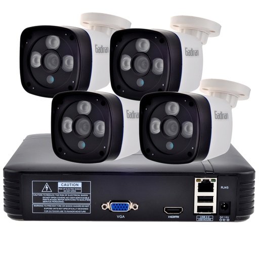 [GD1080NVR4IP720-TW] CCTV Network NVR System 4CH FULL HD 1080P NVR And 4PCS 720P Megapixel Outdoor IP Camera Smart Home Kit Security ONVIF