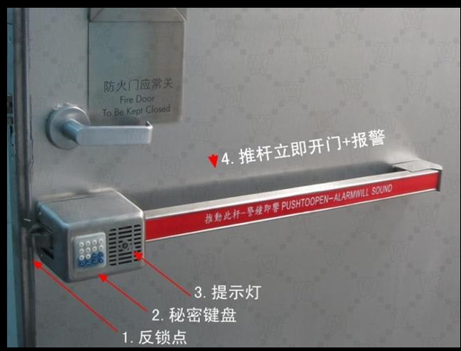 [JDY800-TW] Panic Exit Bar for Fire and Emergency Lock 650cm