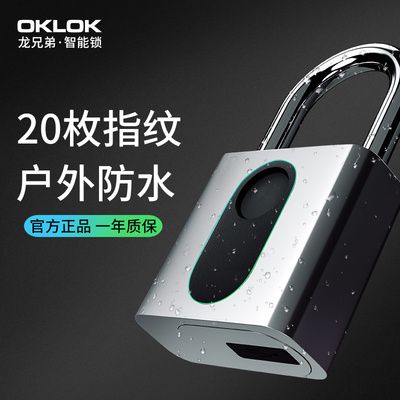 [lock12-TW-TW] 指紋掛鎖智慧電子鎖小鎖頭家用密碼鎖掛鎖櫃子鎖學生宿舍防盜鎖號