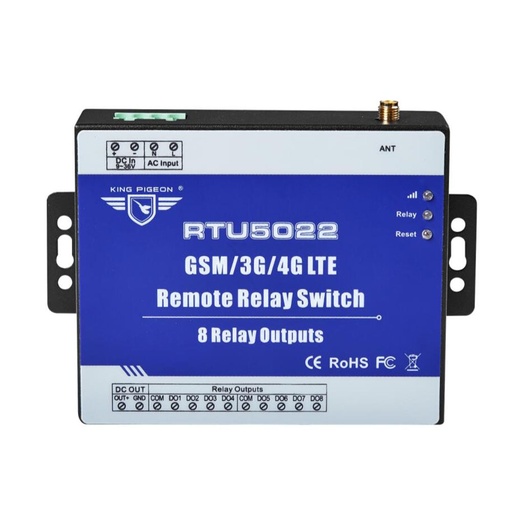 [RTU5022-TW] GSM遠程繼電器開關SMS警報控制SMS App App Timer，用於8 Rela的街道輕泵控制