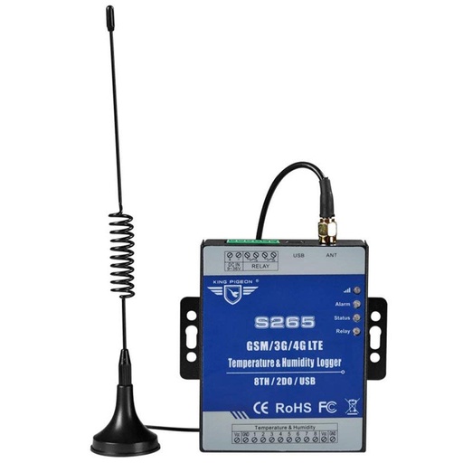 [S265-TW] Kingpigeon溫度和濕度數據記錄器錄音機監視器3G遠程警報控制器帶外部探針傳感器S265