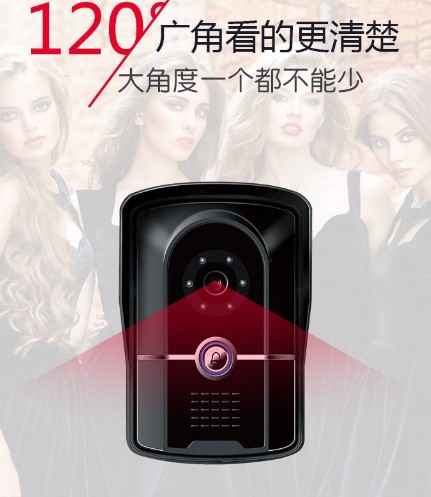 [smart33-TW] 7寸可視門鈴家用有線對講夜視監控防水電子遠程開鎖別墅套裝