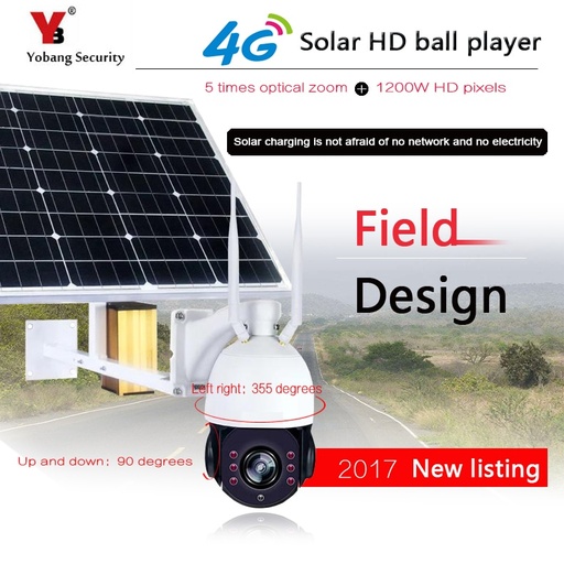 [SOLARCAM4G-TW] Yobangsecurity 1080P 2.0m 5x光學變焦太陽能電池監視閉路電視攝像機WiFi戶外