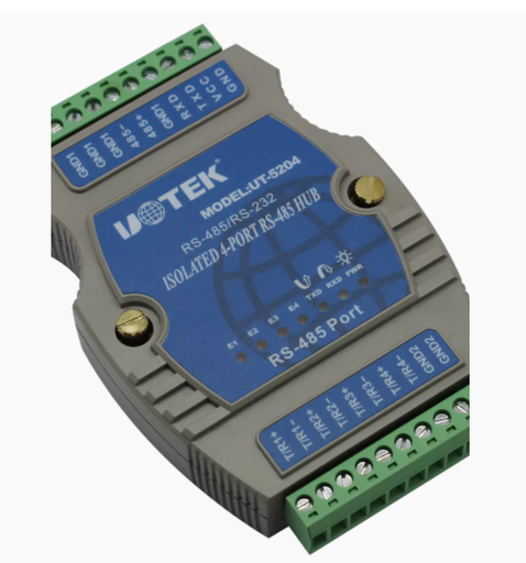 [UT-5204-TW] UTEK工業級4口帶光電隔離485集線器一分四模塊分配器UT-5204