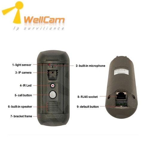 [WCAM101119340118-TW] 無與倫比的熱音頻門電話給別墅和辦公室